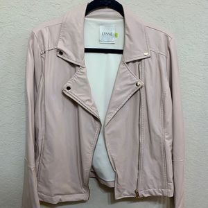 Pink faux leather jacket